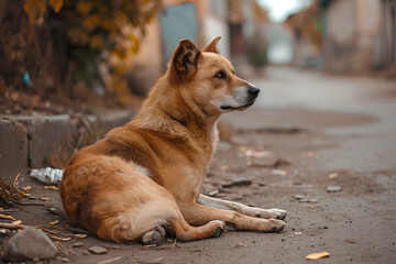 A full body shot of a Dog, animal