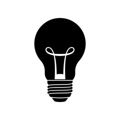 Light bulb vector isolated on white background.