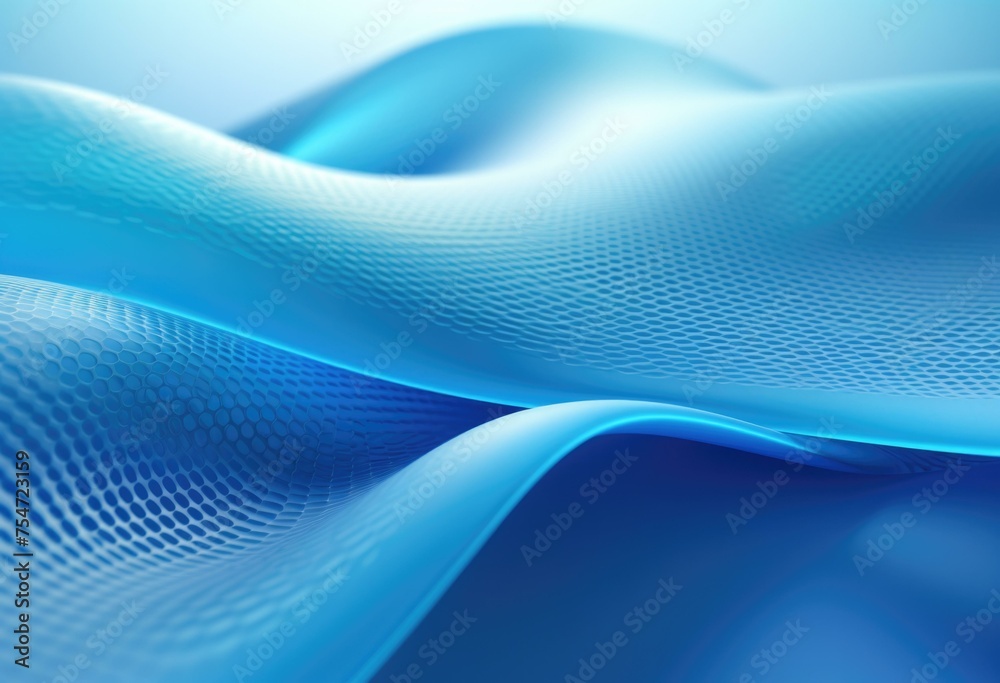 Wall mural a modern light blue abstract background with flowing wavy lines and a futuristic design. generative 