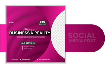 Social media post design template