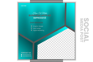Social media post design template