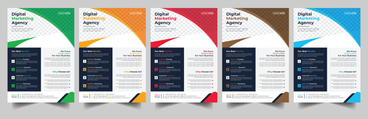 Modern Creative Corporate business, digital marketing agency flyer Brochure design, cover modern layout, annual report, poster, flyer in A4 template