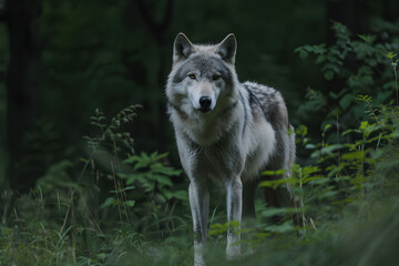 Fototapeta premium A full body shot of a Wolf, animal