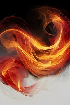 Fire flame abstract with an isolated background