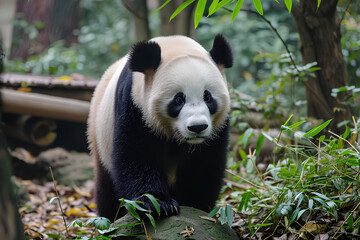 Obraz premium A full body shot of a Panda, animal