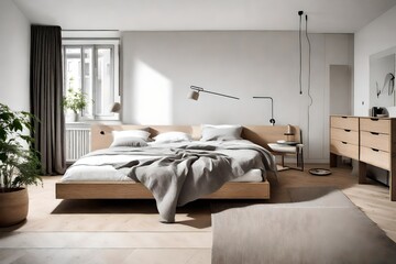 Cologne, Germany a?" August 2, 2020 The beauty of simplicity in a bedroom design, featuring minimalist furniture, soft textiles, and an overall calming aesthetic.