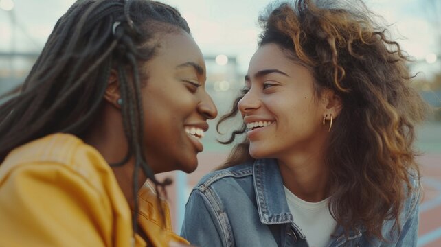Warm Smiles and Carefree Laughter: A Portrait of Friendship and Diversity