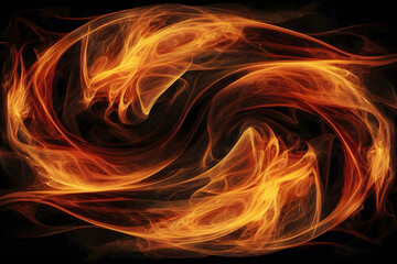 Fire flame abstract with an isolated background
