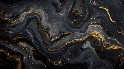 Creative abstract background with liquid shimmering metal texture