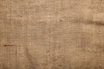 Texture of natural burlap fabric as background, top view