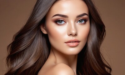 Naklejka premium an image of a woman that is showing off her perfect skin. ai generative