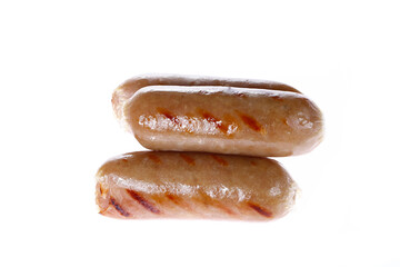 Sausages, isolated on a white background