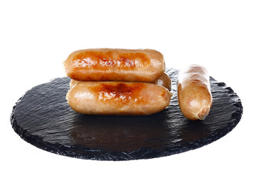 Sausages, isolated on a white background