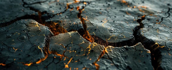 Futuristic banner. Close-up of a self-healing material, showcasing its ability to repair cracks and damages autonomously