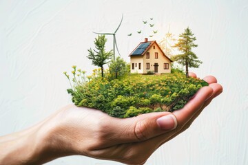 Fototapeta na wymiar Community Solar Power: Navigating Housing Loans, Cottage Strategies & the Impact of Camping Innovations on Future Living