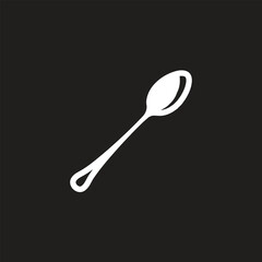 kitchen spoon cutlery utensil silverware food silhouette vector illustration