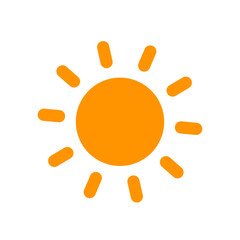 太陽のイラスト。おしゃれでシンプルなかわいいアイコン素材。