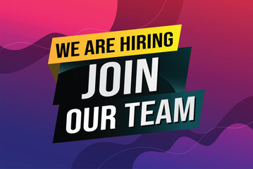 we are hiring join our team word concept vector illustration with modern futuristic 3d style for landing page template ui web mobile app poster banner flyer background gift card coupon label wallpaper