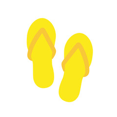 ビーチサンダルのイラスト。おしゃれでシンプルなかわいいアイコン素材。