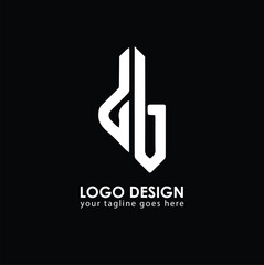 DB DB Logo Design, Creative Minimal Letter DB DB Monogram