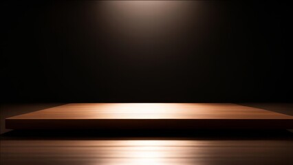 A podium with dim lighting and free space. - obrazy, fototapety, plakaty