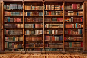 Full frame bookshelves. AI generative