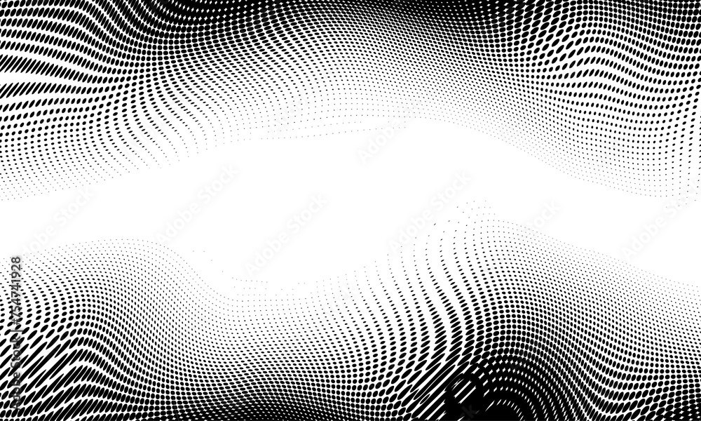 Poster monochrome gradient halftone dots background. overlay png illustration. abstract grunge dots on tran
