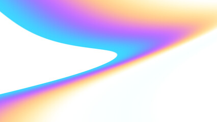 Blurred transparent gradient background. Elegant rainbow colours wavy line on Transparent png overlay background