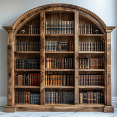 Custom Wooden Bookshelf Highlighted for Elegant Storage