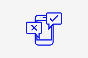 chat illustration in line style design. Vector illustration.