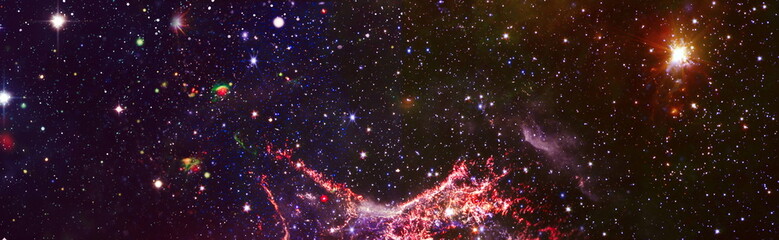 Multicolor outer space. Star field and nebula in deep space many light years far from planet Earth. Elements of this image furnished by NASA.