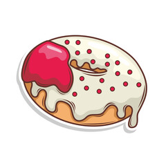 Delicious donut vector hand draw illustration