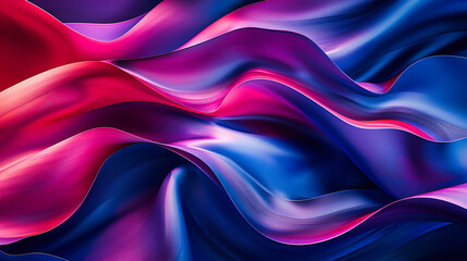 Obraz premium Smooth Gradient Wave Pattern, Abstract Background in Blue and Pink, Soft and Elegant Design Concept