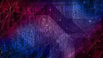 Global news headline text with connected lines, modern layout, and creative display for world affairs