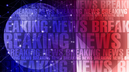Background of breaking news text global report worldwide news, broadcast graphics, and typography