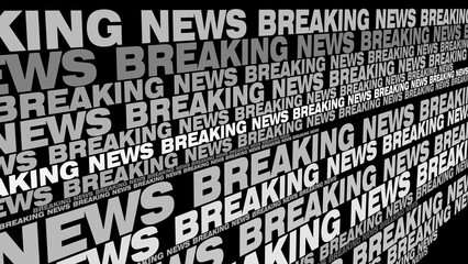 World news breaking news text on black background modern, worldwide backdrop with bold letters, symbolizing power of global information
