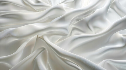 white silk fabric with waves abstract background