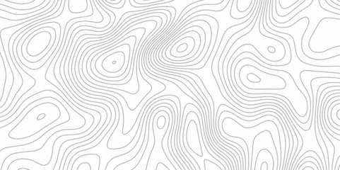 Foto op Canvas Modern Topographic map background geographic line map with elevation assignments. Map on land vector terrain Illustration. Topo contour map on white background. The black on white contours vector . © Tafseer