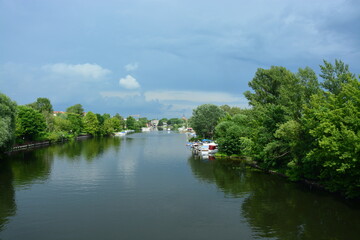 Blick auf Stadt Brandenburg von der Havelbrücke