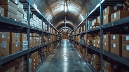 A network of underground tunnels used for swift delivery of items