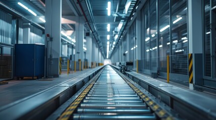 A pneumatic tube system speeding up the delivery process in a large building