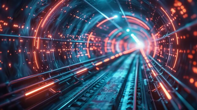 A network of hyperloop tunnels connecting major cities for rapid delivery