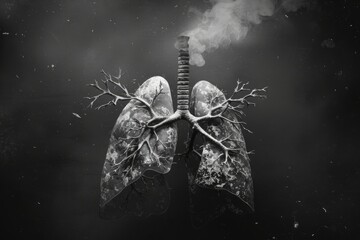 The delicate balance of the lungs - obrazy, fototapety, plakaty