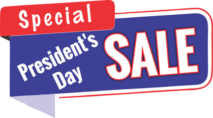 President's day Sale banner in high quality on transparent background. Business sale promotion offer banner, flyer or poster idea for media and web. Special sale offer design in attractive colors