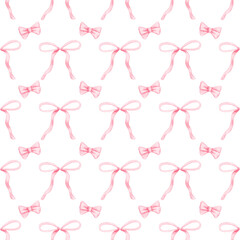 Pink Coquette Ribbon Seamless Pattern, Cute Preppy Pink Ribbon Bow Aesthetic, Printable Repeat Digital Paper Background, Mothers Day Gifts