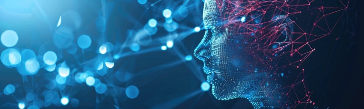 Tech humanising digital background 