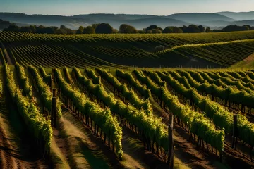 Rolgordijnen vineyard at sunset © MB Khan