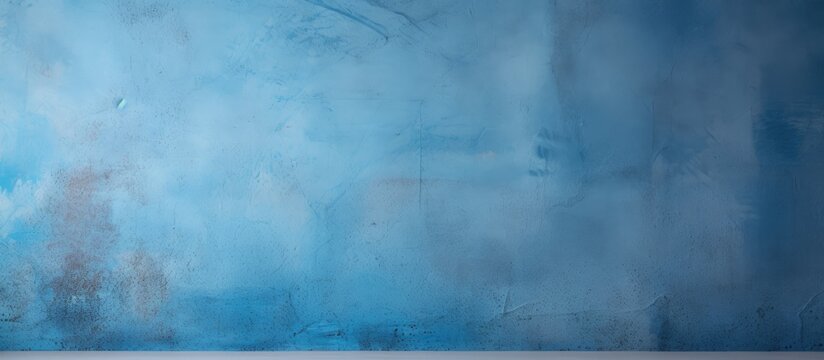 This painting features a detailed depiction of a vase on a vibrant blue background. The vase is intricately designed, showcasing various colors and patterns. The bold blue color of the background adds