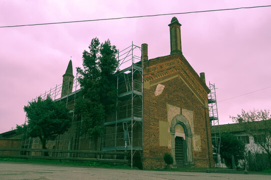 San Giacomo Della Cerreta church ancient panorama