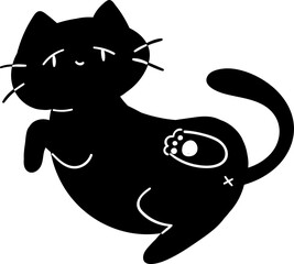 Black cat minimalist
